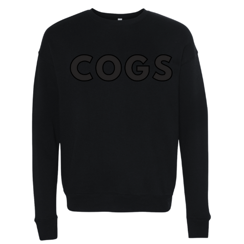 BELLA CANVAS Black on Black Crew Sweatshirt